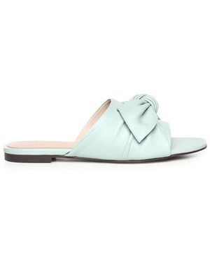 Coccinelle Schoenen ,Groen ,Leer Slippers - Wit