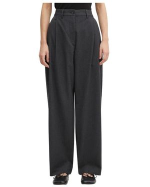 Maison Kitsuné Wide Hosen Mit Doppelter Bundfalte - Schwarz