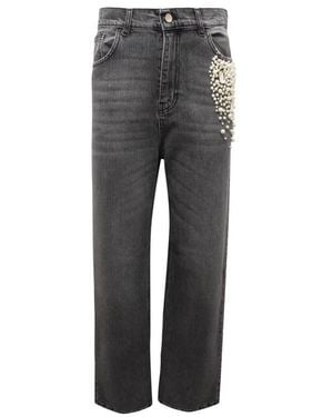 Relish Jeans ,Zwart ,Straight Jeans - Grijs