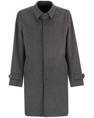 Herno Mantel Aus Schurwolle Und Kaschmir - Grau
