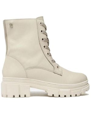 S.oliver Schoenen ,Wit ,Witte Casual Booties Voor Vrouwen - Naturel