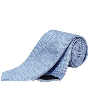 Gucci Verfijnde Zijden Stropdas Met Intrigerend Patroon - Blauw