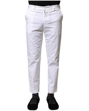 Dolce & Gabbana Cropped Slim Fit Trousers - Blue