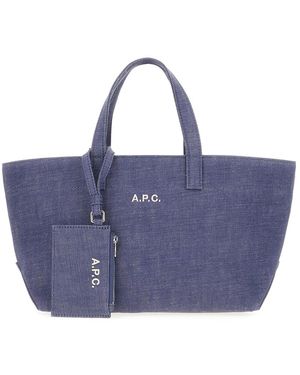 A.P.C. Tote Bags - Purple