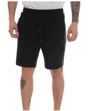 BOSS Baumwoll-Fleece-Bermuda-Shorts - Schwarz