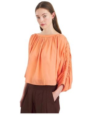 Antik Batik Overhemden ,Oranje ,Katoen Fruti Top
