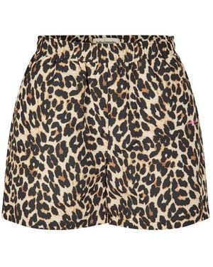Lolly's Laundry Leopard Print Astall Shorts Stijlvolle Keuze - Zwart