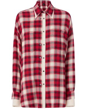 Pinko Overhemden ,Veelkleurig ,Katoen Clivia Camicia Tinto Filo Check - Rood