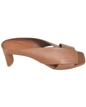 Roberto Del Carlo Heeled Mules - Brown