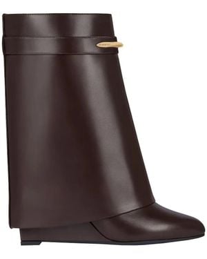 Givenchy Schoenen ,Bruin ,Leer Shark Enkellaarsjes