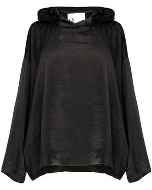 8pm Hooded Blouse Met Lange Mouwen - Zwart
