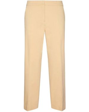 Elena Miro Cropped Trousers - Natural