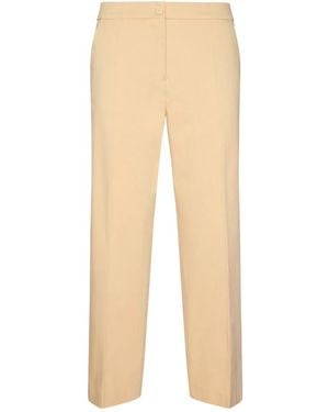 Elena Miro Cropped Trousers - Natural