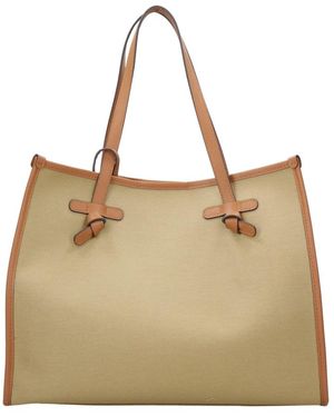 Gianni Chiarini Tassen ,Groen ,Leer Marcella Tote Bag - Naturel