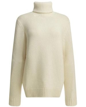 Semler Truien & Vesten ,Wit ,Kasjmier Cashmere Blend Turtleneck Sweater