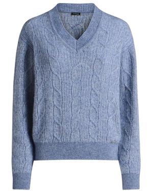Kiton Feiner V-Ausschnitt Pullover Aus Garn - Blau