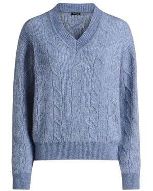 Kiton Feiner V-Ausschnitt Pullover Aus Garn - Blau