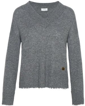 Hèst V-Neck Knitwear - Gray