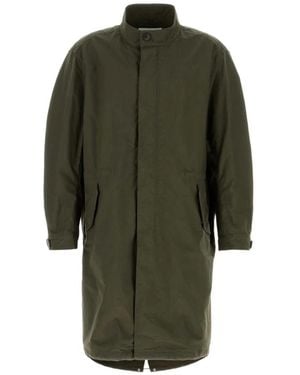 Givenchy Cotton Blend High Neck Coat - Grün