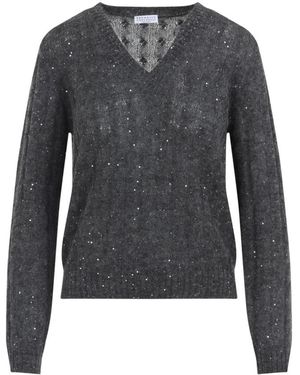 Brunello Cucinelli V-Neck Knitwear - Grijs