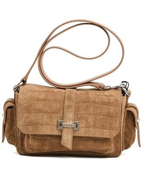 Hogan Krokodil Flap Tasche - Braun