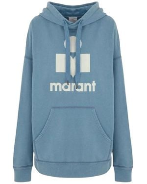 Isabel Marant Ross Half Zip Sweatshirt - Blauw