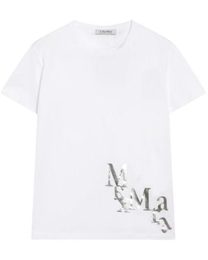 Max Mara Tops ,Wit ,Katoen Edile T-Shirt