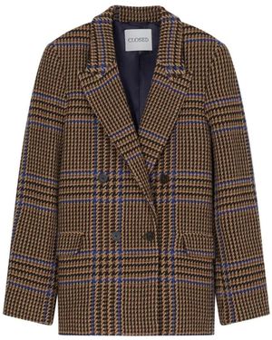 Closed Jassen ,Bruin ,Wol Fitted Doublebreasted Blazer
