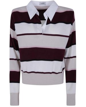 Mrz Truien & Vesten ,Veelkleurig ,V-Neck Truien - Meerkleurig
