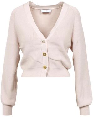 Kaos Truien & Vesten ,Roze ,Trui Met Strass V-Hals