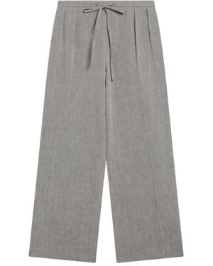Loulou de Saison Clark Wide-Leg Broeken - Grijs