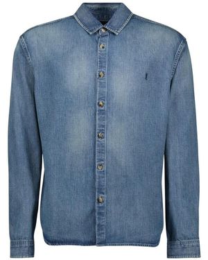 Saint Laurent Cassandre Denim Shirt - Blue