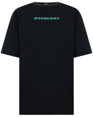 Burberry Katoenen T-Shirt - Zwart