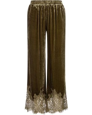 Gold Hawk Wide Trousers - Green