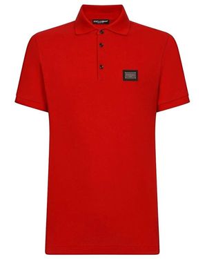 Dolce & Gabbana Polo Shirts - Red