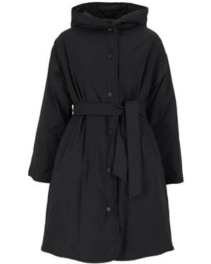 Weekend by Maxmara Jassen ,Zwart ,Massa Lange Gewatteerde Jas