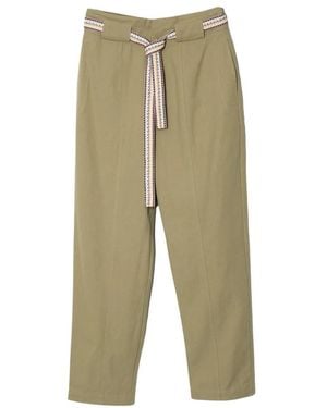 Suncoo Cropped Trousers - Green