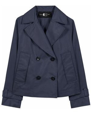 Luisa Cerano Short Trench Jacket - Blauw