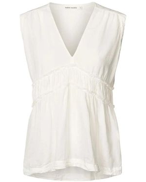 Rabens Saloner Sleeveless Tops - White