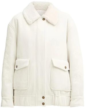 Ermanno Scervino Faux Fur Shearling Jas - Wit