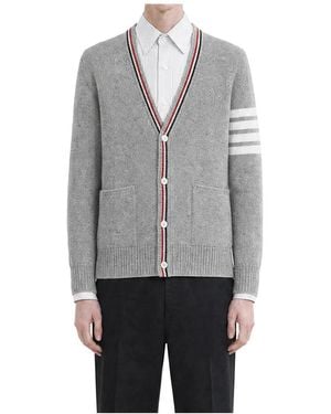 Thom Browne Hector Patchwork Jersey Intarsia - Grau