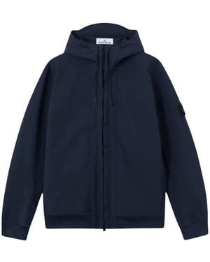 Stone Island Soft Shell-R E.Dye Technology Jacket - Blau