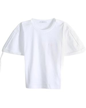 Givenchy T-Shirt Van Katoen Met Strikken - Wit