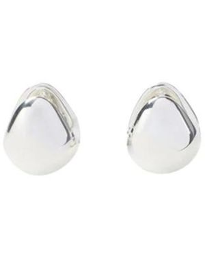 Phoebe Philo Accessoires ,Grijs ,Pebble Stud Oorbellen - Wit