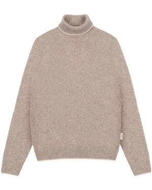 Colmar Melange Wol Trui Met Hoge Hals - Grijs