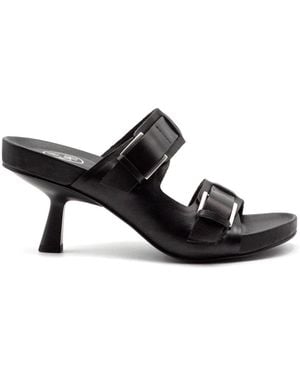 Ash Heeled Mules - Black