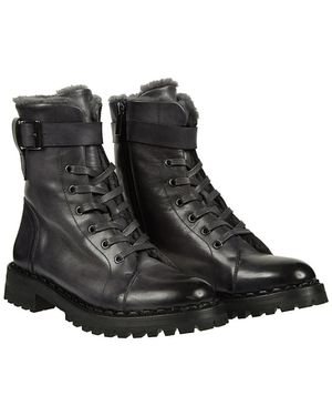 Eleventy Lace-Up Boots - Negro