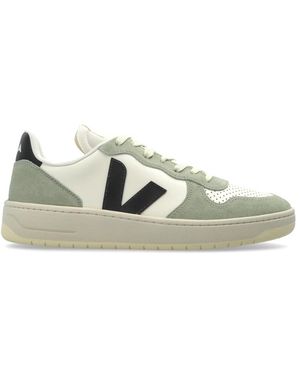 Veja V-10 Prime Leather Sneakers - Groen