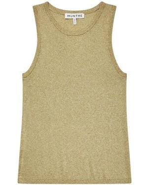 Munthe Sleeveless Tops - Green