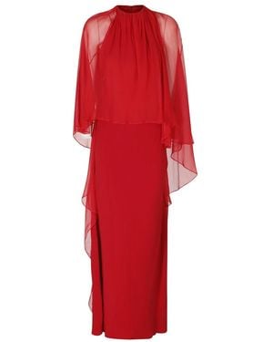 Alberta Ferretti Kleedjes ,Rood ,Satijn Abito Enver Satin